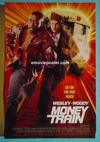 H750 MONEY TRAIN double-sided one-sheet movie poster '95 Woody Harrelson, Snipes