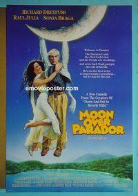 H754 MOON OVER PARADOR double-sided one-sheet movie poster '88 Dreyfuss, Julia