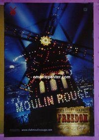 H761 MOULIN ROUGE double-sided teaser style C one-sheet movie poster '01 Nicole Kidman
