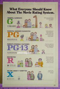 H763 MOVIE RATING SYSTEM one-sheet movie poster '84 explanations