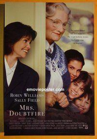 H766 MRS DOUBTFIRE one-sheet movie poster '93 Robin Williams
