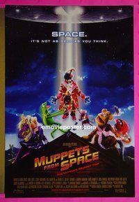 H771 MUPPETS FROM SPACE double-sided one-sheet movie poster '99 sci-fi Kermit!