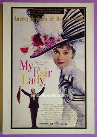 H775 MY FAIR LADY one-sheet movie poster R94 Audrey Hepburn, Harrison