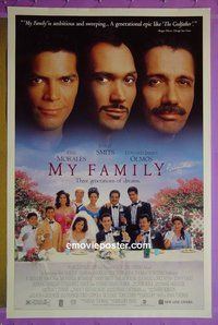 H776 MY FAMILY double-sided one-sheet movie poster '95 Jimmy Smits, Ed James Omos