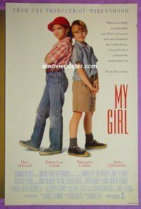 H779 MY GIRL double-sided one-sheet movie poster '91 Aykroyd, Culkin