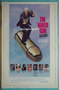 H783 NAKED GUN one-sheet movie poster '88 Leslie Nielsen classic!