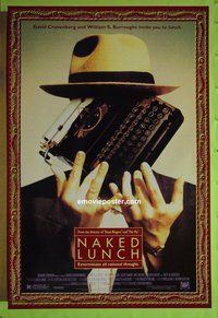 H784 NAKED LUNCH one-sheet movie poster '91 Cronenberg