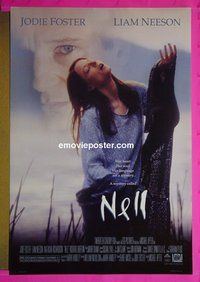 H788 NELL double-sided one-sheet movie poster '94 Foster, Neeson
