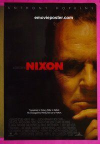 H799 NIXON double-sided one-sheet movie poster '95 Anthony Hopkins, Joan Allen