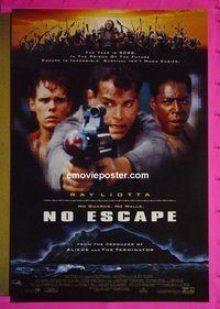 H800 NO ESCAPE double-sided one-sheet movie poster '94 Ray Liotta, Henriksen