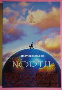 H801 NORTH double-sided advance one-sheet movie poster '94 Elijah Wood, Bruce Willis