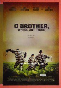 H802 O BROTHER WHERE ART THOU double-sided one-sheet movie poster '00 Clooney