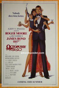 H804 OCTOPUSSY style B advance one-sheet movie poster '83 Moore as James Bond