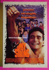 H809 ONLY THE STRONG double-sided one-sheet movie poster '93 Mark Dacascos