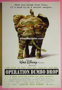 H813 OPERATION DUMBO DROP double-sided advance one-sheet movie poster '95 Glover, Ray Liotta