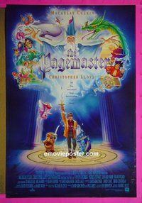 H823 PAGEMASTER double-sided style B one-sheet movie poster '94 Macaulay Culkin