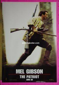 H828 PATRIOT double-sided advance one-sheet movie poster '00 Mel Gibson, Ledger