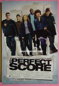 H834 PERFECT SCORE double-sided advance one-sheet movie poster '04 MTV, steal the SATs!