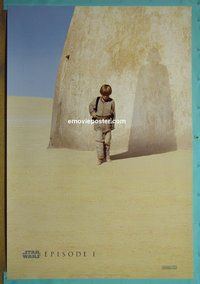 H840 PHANTOM MENACE teaser one-sheet movie poster '99 Star Wars Episode I