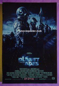 H852 PLANET OF THE APES double-sided advance style B one-sheet movie poster '01 Wahlberg, Burton