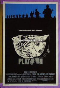 H853 PLATOON one-sheet movie poster '86 Oliver Stone, Sheen