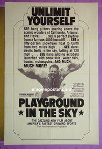 H856 PLAYGROUND IN THE SKY 1sh 1977 sky diving documentary, unlimit yourself!