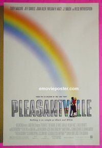 H858 PLEASANTVILLE double-sided one-sheet movie poster '98 Tobey Maguire, Witherspoon