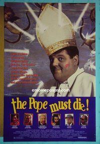 H866 POPE MUST DIE one-sheet movie poster '91 breaks all 10 commandments!