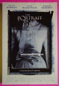 H868 PORTAIT OF A LADY double-sided one-sheet movie poster '96 Nicole Kidman, Malkovich