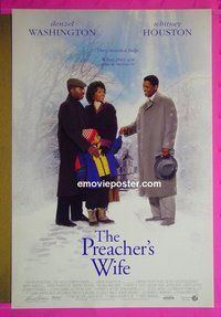 H871 PREACHER'S WIFE double-sided one-sheet movie poster '96 Denzel Washington