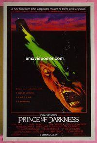H877 PRINCE OF DARKNESS advance one-sheet movie poster '87 John Carpenter