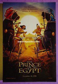 H879 PRINCE OF EGYPT double-sided advance one-sheet movie poster '98 Val Kilmer, Fiennes
