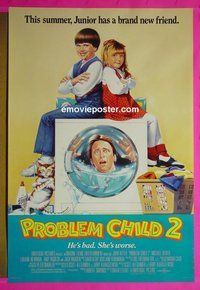 H886 PROBLEM CHILD 2 double-sided one-sheet movie poster '91 John Ritter