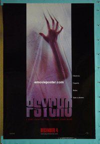 H889 PSYCHO double-sided advance one-sheet movie poster '98 Vince Vaughn, Heche