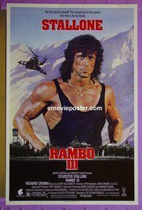 H906 RAMBO 3 one-sheet movie poster '88 Sylvester Stallone