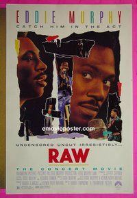 H911 RAW one-sheet movie poster '87 Eddie Murphy stand-up!