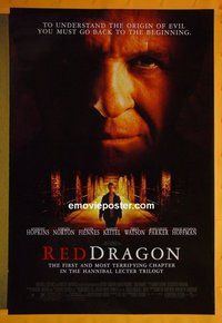 H914 RED DRAGON double-sided one-sheet movie poster '02 Anthony Hopkins