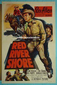 H916 RED RIVER SHORE one-sheet movie poster '53 Rex Allen, Pickens