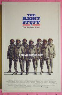 H930 RIGHT STUFF advance one-sheet movie poster '83 1st astronauts!