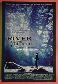 H933 RIVER RUNS THROUGH IT one-sheet movie poster '92 Brad Pitt