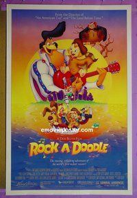 H939 ROCK-A-DOODLE double-sided one-sheet movie poster '91 Don Bluth