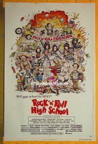 H938 ROCK 'N' ROLL HIGH SCHOOL one-sheet movie poster '79 The Ramones