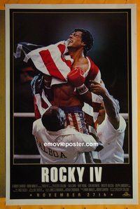 H942 ROCKY 4 advance one-sheet movie poster '85 Stallone, Lundgren