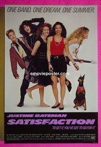 H969 SATISFACTION one-sheet movie poster '88 early Julia Roberts!