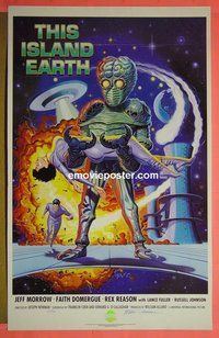 I130 THIS ISLAND EARTH signed special poster R90 sci-fi classic, Morrow