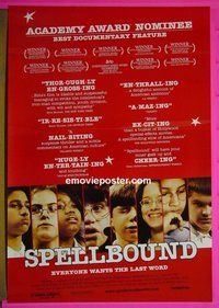 I052 SPELLBOUND one-sheet movie poster '02 spelling bee!