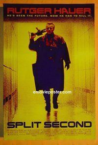 I055 SPLIT SECOND one-sheet movie poster '92 Rutger Hauer