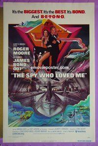 I056 SPY WHO LOVED ME one-sheet movie poster '77 Moore as Bond