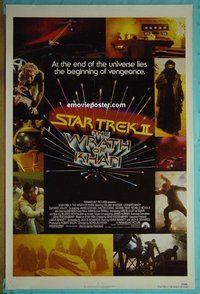 I061 STAR TREK 2 one-sheet movie poster '82 Nimoy, Shatner