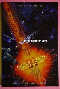 I064 STAR TREK 6 advance one-sheet movie poster '91 Shatner, Nimoy